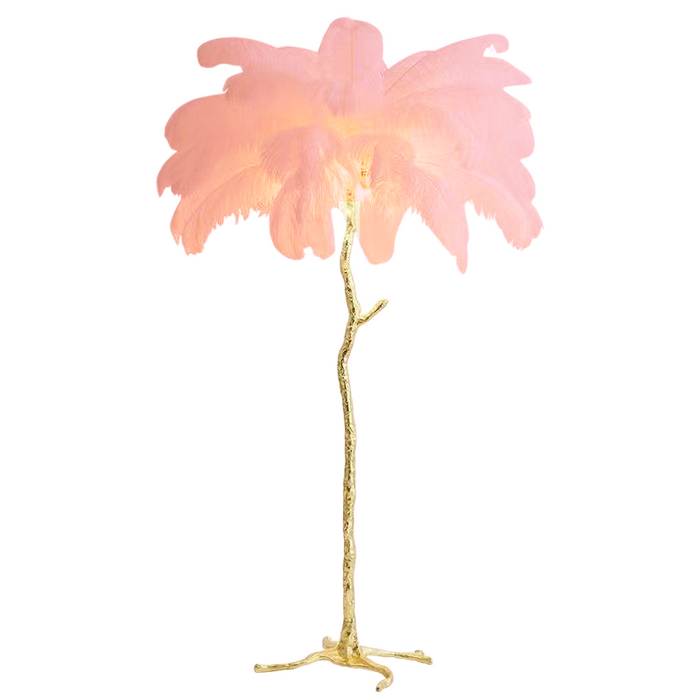 Nordic Ostrich Feather Floor Lamp – Luxury Statement Lighting with Soft Ambient Glow