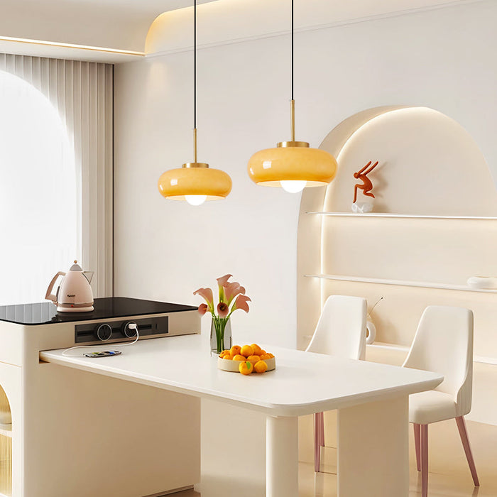 Copper & Glass Chandelier – Vintage Modern Ceiling Light | Elegant Ambient Interior Lighting