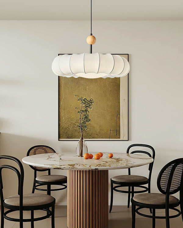 Veil Fabric Pendant Light – Modern LED Hanging Lamp | Soft Luxury Interior Lighting