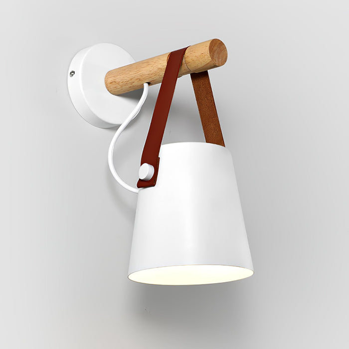 Conical Wooden Wall Lamp – Scandinavian Warmth with Natural Elegance