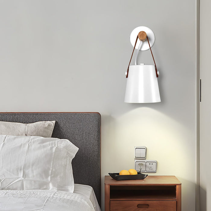 Conical Wooden Wall Lamp – Scandinavian Warmth with Natural Elegance