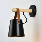 Conical Wooden Wall Lamp – Scandinavian Warmth with Natural Elegance