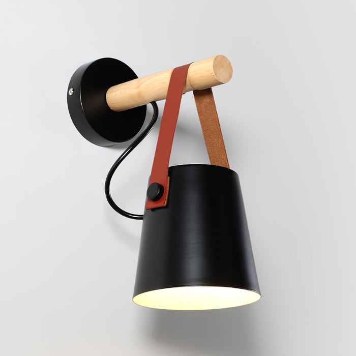 Conical Wooden Wall Lamp – Scandinavian Warmth with Natural Elegance