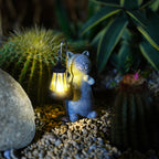 Golden Glowing Cat Garden Lamp – Solar Decorative Cat Statue Light | Outdoor Garden Lighting