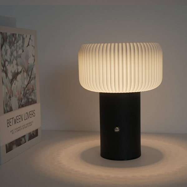 MushLume Rechargeable Night Light – Dimmable Mushroom Table Lamp | Modern Ambient LED Lighting