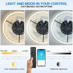 AeroLume Ceiling Fan Light – Modern Flush Mount LED Fan | Smart Cooling & Ambient Interior Lighting