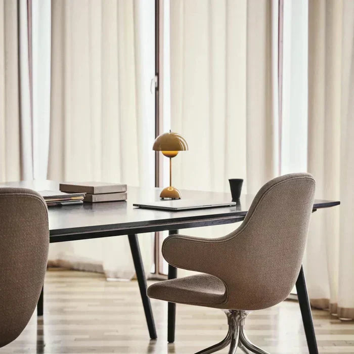 LunaForma Rechargeable Table Lamp – Cordless Designer LED Light | Retro-Inspired Ambient Lighting