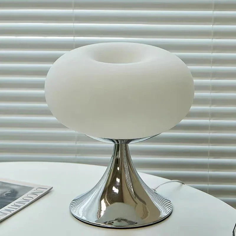 Pomelle Bauhaus Table Lamp – Retro Glass Accent Light | Vintage-Inspired Designer Lighting