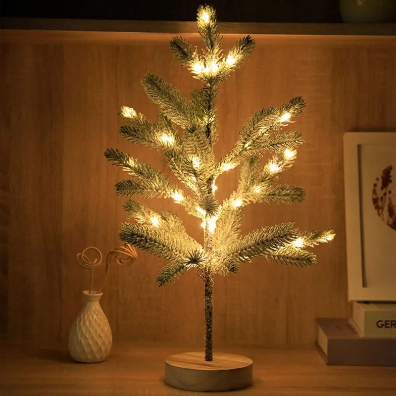 SnowGlow LED Christmas Tree Light – Mini Festive Table Tree | Warm White Decorative Night Light