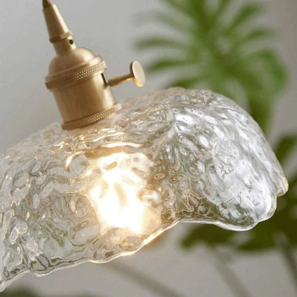 Brass Glass Pendant Light – Modern Elegant Hanging Lamp | Contemporary Ambient Interior Lighting