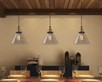 Scandinavian Glass Pendant Light – Vintage Loft E26 Ceiling Lamp | Elegant Ambient Lighting | Contemporary Nordic Interior Feature