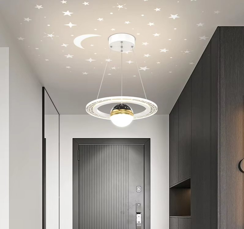 Celestira Projection Ceiling Light – Moon & Star LED Ceiling Lamp | Atmospheric Interior Lighting for Modern Spaces