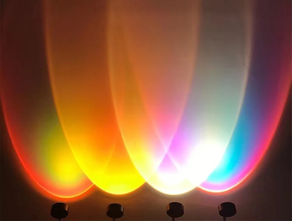 SunGlow USB Sunset LED Projector – Rainbow Night Light for Bedrooms & Ambient Lighting