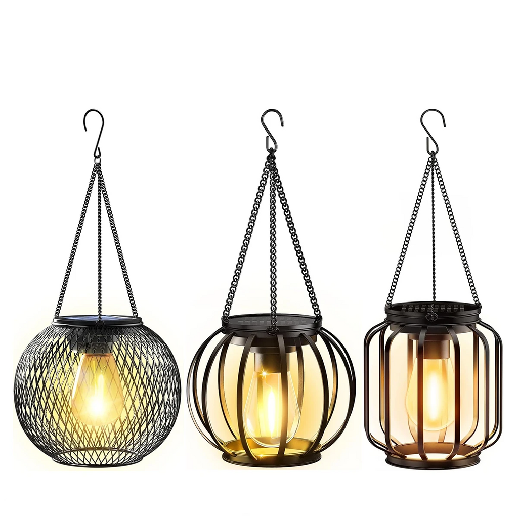 Solastra Lantern Light – Solar LED Garden Lantern | Decorative Outdoor Hanging Light with Warm Ambient Glow
