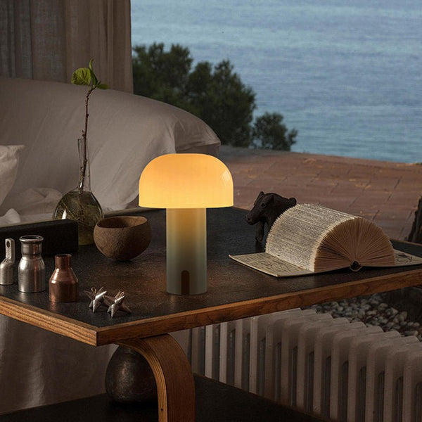 Lunova Mushroom Table Lamp – Rechargeable Ambient Lighting | Modern European Design