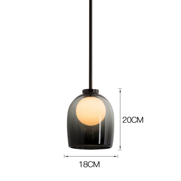 Smoke Glass Pendant Light – Modern Elegant Hanging Lamp | Contemporary Ambient Interior Lighting