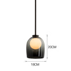 Smoke Glass Pendant Light – Modern Elegant Hanging Lamp | Contemporary Ambient Interior Lighting