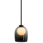 Smoke Glass Pendant Light – Modern Elegant Hanging Lamp | Contemporary Ambient Interior Lighting