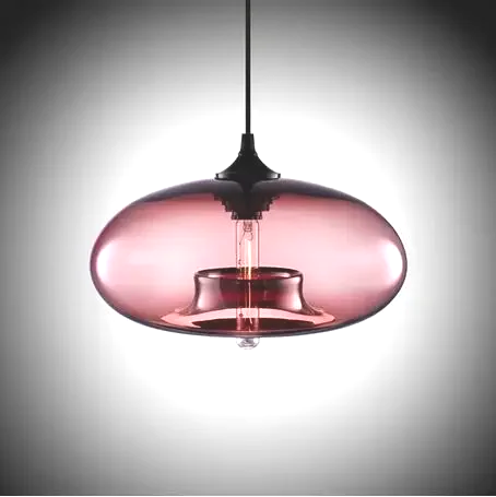 Artisan Coloured Glass Pendant Light – Contemporary E26 Ceiling Lamp | Designer Ambient Lighting | Luxury Statement Fixture