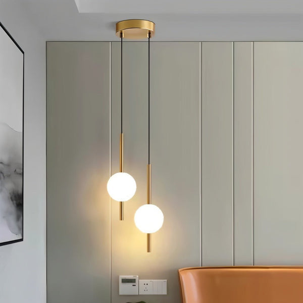 Afzal Pendant Light – Modern Glass Globe Hanging Lamp | Scandinavian Interior Lighting