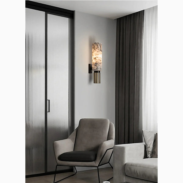 Carrara Luxe Wall Light – Marble & Brass Sconce | Premium Designer Accent Lighting