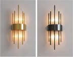 NoirÉclat Crystal Wall Light – Luxury Gold & Black LED Wall Lamp | Modern Nordic Accent Lighting