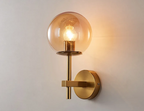 AuroraSphere Wall Light – Nordic Glass Globe LED Wall Lamp | Modern Ambient Lighting for Bedrooms & Bathrooms