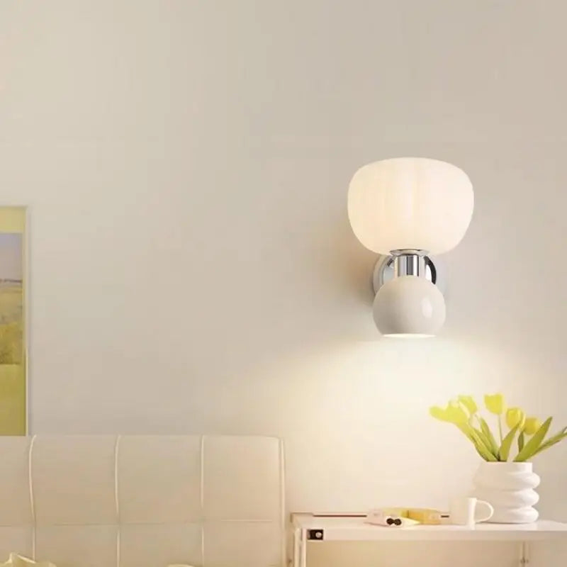 Veloura Wall Light – Modern Cream LED Wall Lamp | Scandinavian Ambient Lighting for Elegant Interiors