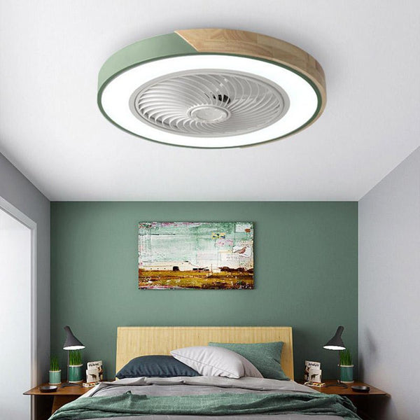 AeroLume Bladeless Ceiling Fan Light – Modern Integrated LED Ceiling Fan | Minimalist Remote-Control Smart Cooling Lamp