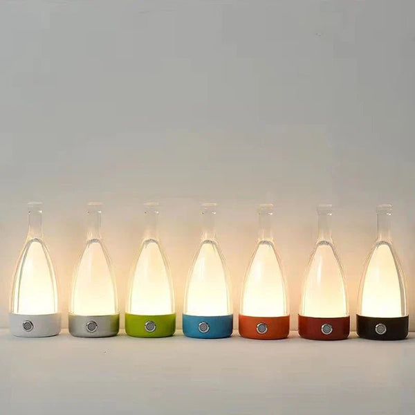 Rechargeable Wine Bottle Night Light – Decorative LED Table Lamp with Touch Control