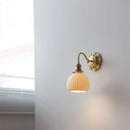 Heritage Brass Wall Light – Vintage Ceramic Sconce | Classic Traditional Accent Lighting