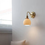 Heritage Brass Wall Light – Vintage Ceramic Sconce | Classic Traditional Accent Lighting