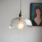 Brass Glass Pendant Light – Modern Elegant Hanging Lamp | Contemporary Ambient Interior Lighting