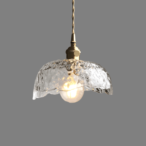Brass Glass Pendant Light – Modern Elegant Hanging Lamp | Contemporary Ambient Interior Lighting