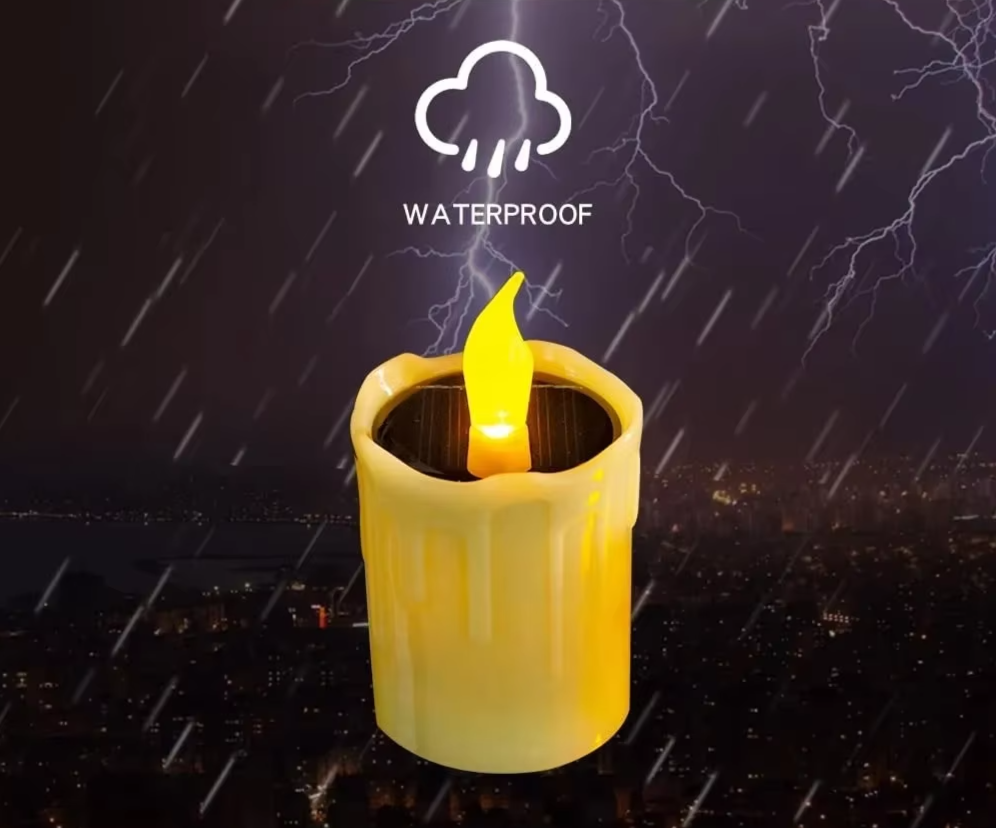 EverGlow Solar Tea Lights Set of 6 – Waterproof Flameless Outdoor Candles | Warm White Decorative Garden Lighting