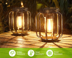 LunaForge Solar Lantern – Waterproof Vintage Garden Light | Decorative Outdoor LED Lantern with Dusk Sensor