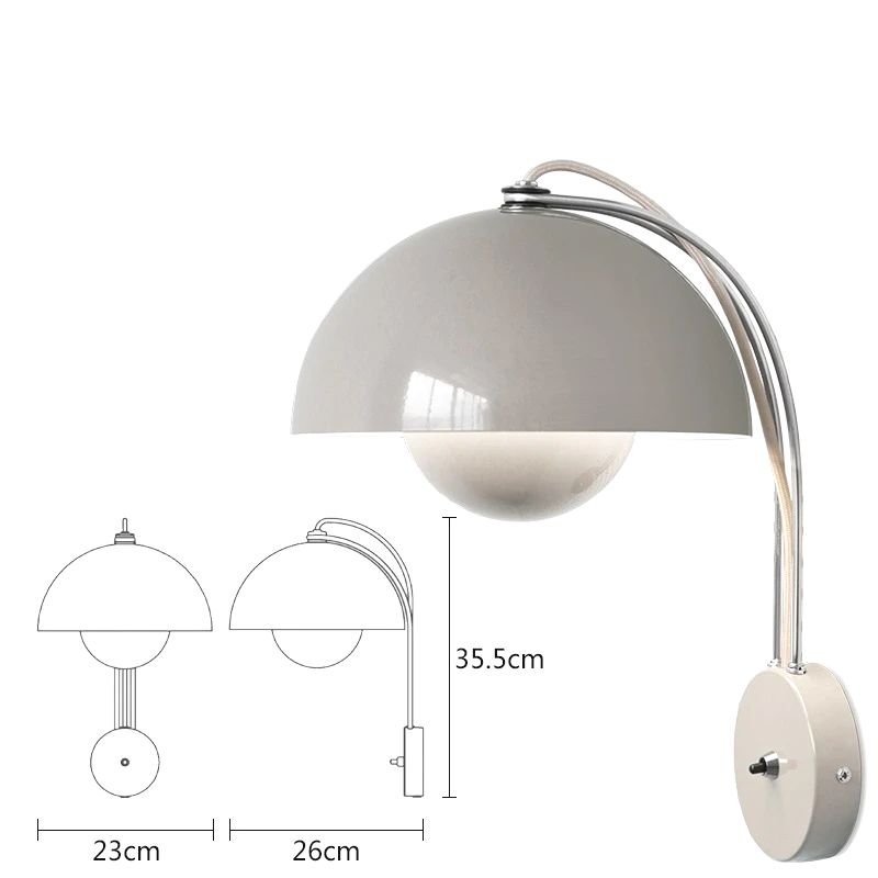 Nordic Bud LED Wall Light – Contemporary E26 Wall Lamp | Soft Ambient Lighting | Modern Interior Accent