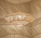 AetherRattan Pendant Light – Wabi-Sabi Rattan Ceiling Lamp | Japanese Nordic UFO Lighting for Elegant Interiors