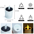 EverGlow Solar Tea Lights Set of 6 – Waterproof Flameless Outdoor Candles | Warm White Decorative Garden Lighting