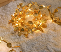 AureaLeaf LED Gold Leaf String Lights – Battery-Powered Decorative Fairy Lights for Home & Festive Celebrations
