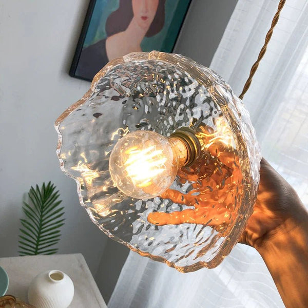 Brass Glass Pendant Light – Modern Elegant Hanging Lamp | Contemporary Ambient Interior Lighting