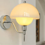 Mushroom Glow Wall Light – Organic Glass Sconce | Nordic Cream Accent Lighting