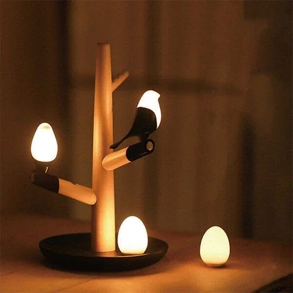Magpie Wooden LED Smart Sensor Rechargeable Table Lamp – Interactive Lighting with Smart Motion Detection