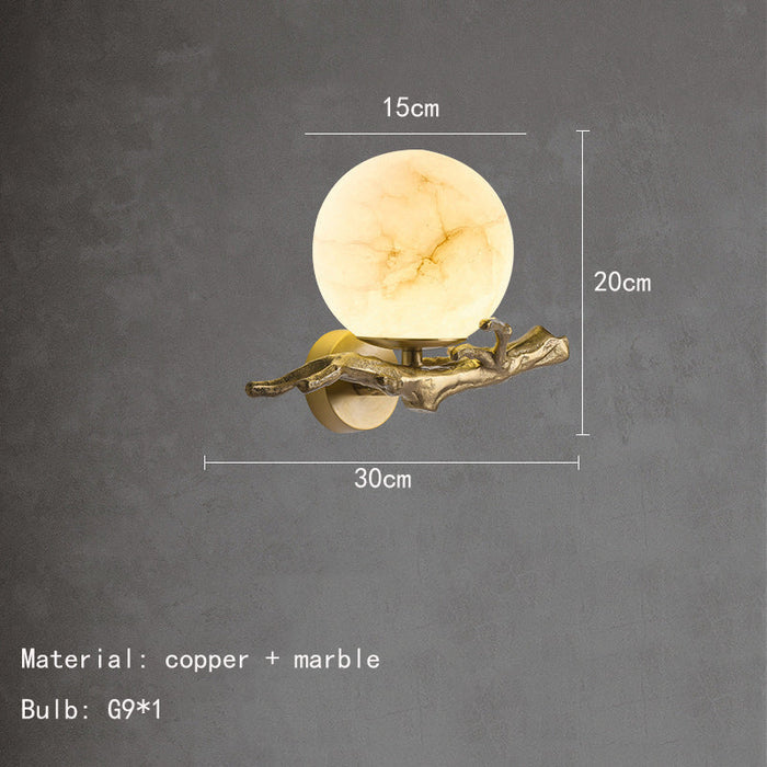 Modern Creative Marble Wall Lamp – Scandinavian Elegance with Artistic Character
