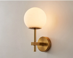 AuroraSphere Wall Light – Nordic Glass Globe LED Wall Lamp | Modern Ambient Lighting for Bedrooms & Bathrooms