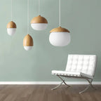 Castanea Pendant Light – Natural Wood-Inspired Hanging Lamp | Elegant Modern Interior Lighting