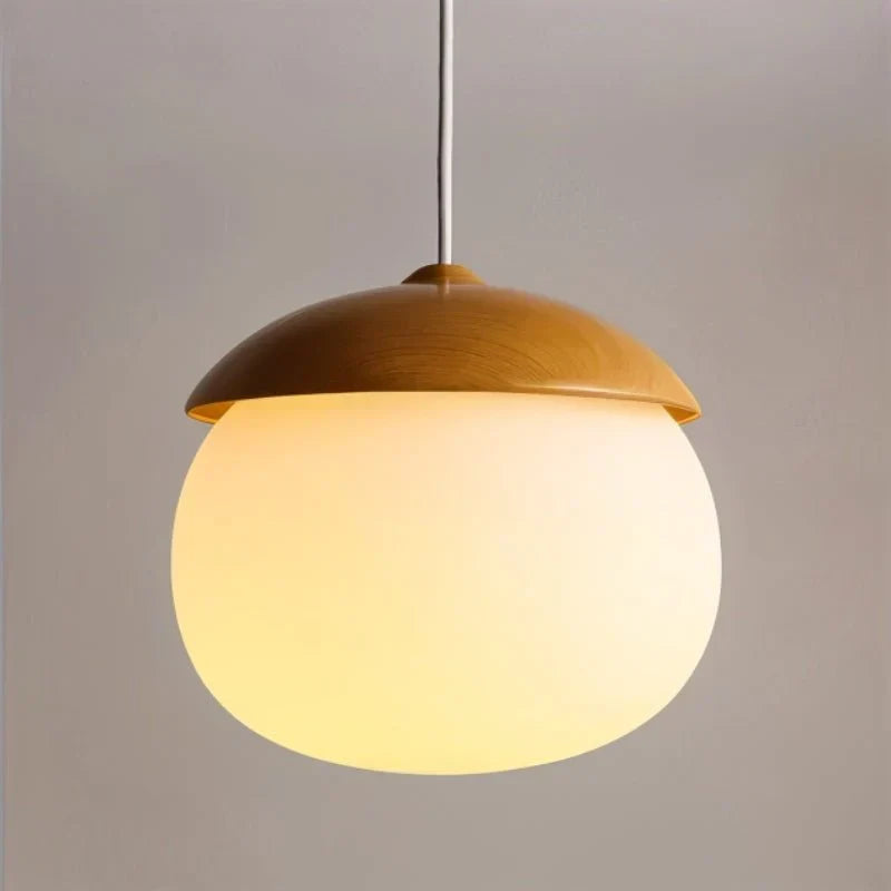 Castanea Pendant Light – Natural Wood-Inspired Hanging Lamp | Elegant Modern Interior Lighting