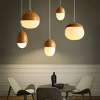 Castanea Pendant Light – Natural Wood-Inspired Hanging Lamp | Elegant Modern Interior Lighting
