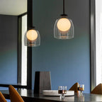 Smoke Glass Pendant Light – Modern Elegant Hanging Lamp | Contemporary Ambient Interior Lighting