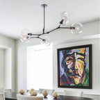 Bifurcation Bubble Glass Sputnik Chandelier – Mid-Century Modern Statement Light | Artistic Contemporary Ceiling Lighting